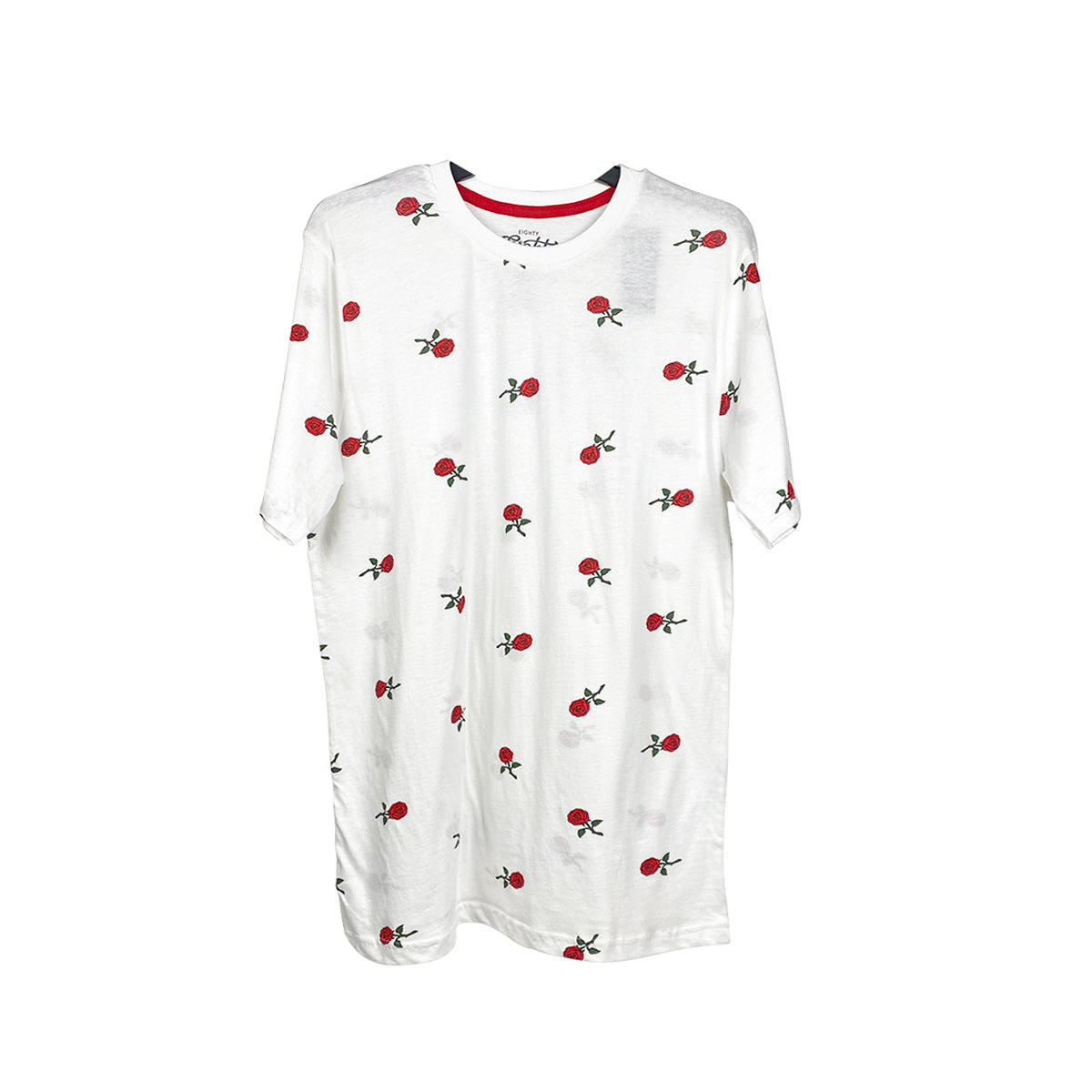 Rose 100% Cotton White T-Shirt